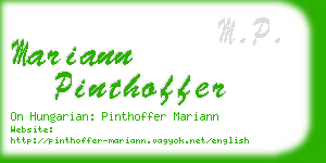 mariann pinthoffer business card